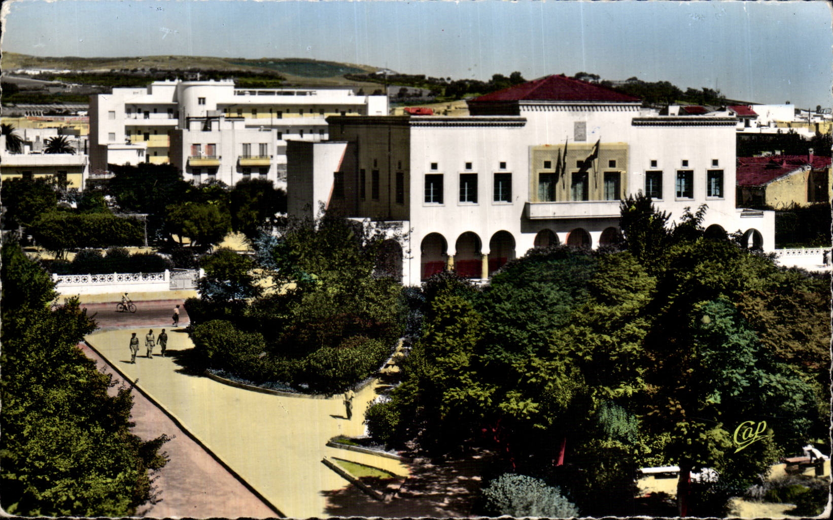 CPA Tunisie Bizerte La municipalite et le jardin public 