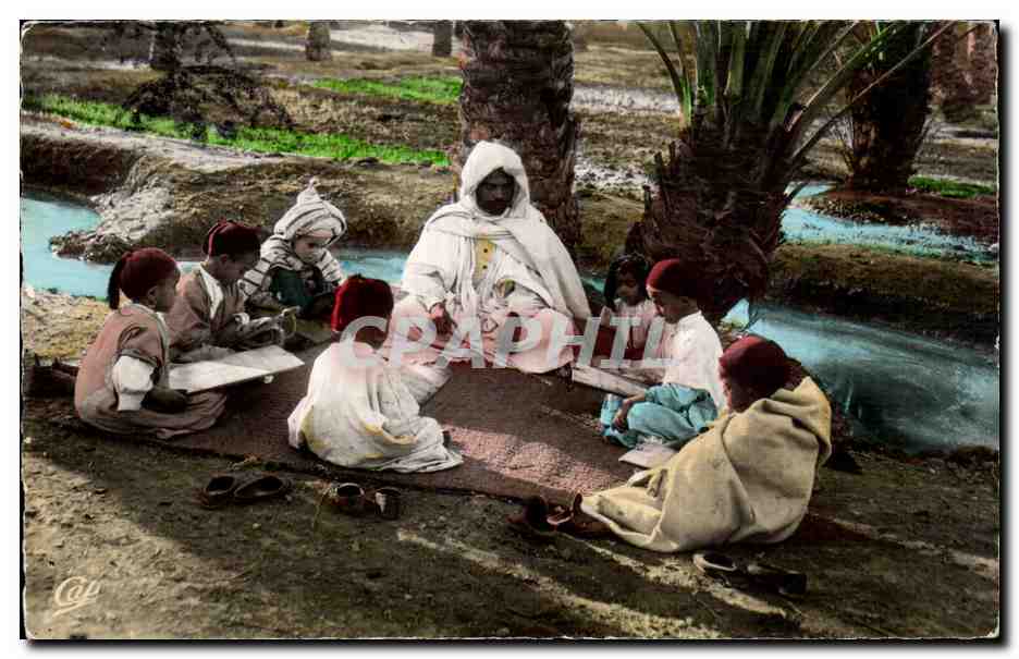 CPA Scenes et types Maietre d ecole arabe Tunisie Bizerte