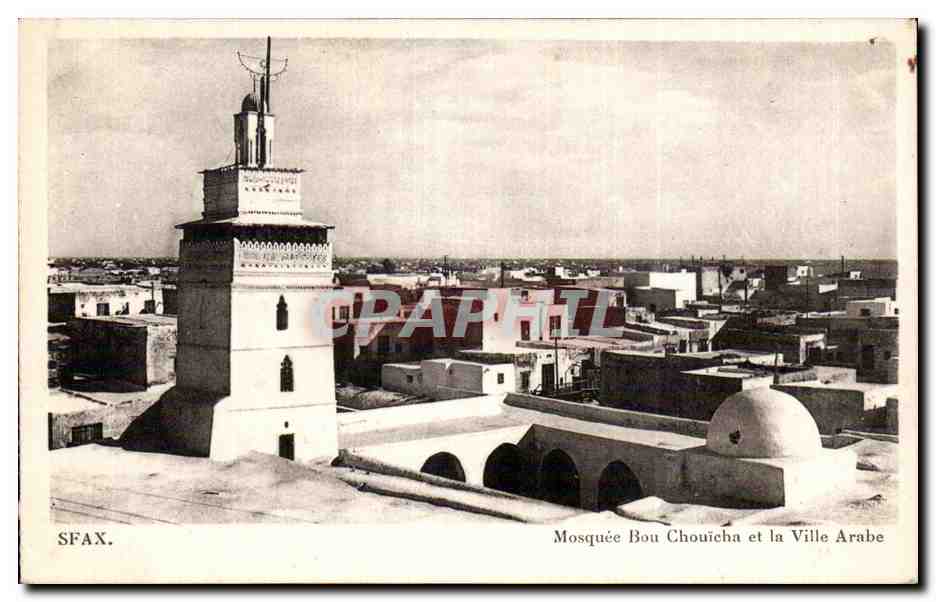 CPA Tunisie Sfax Mosquee Bou Chouicha et la ville arabe