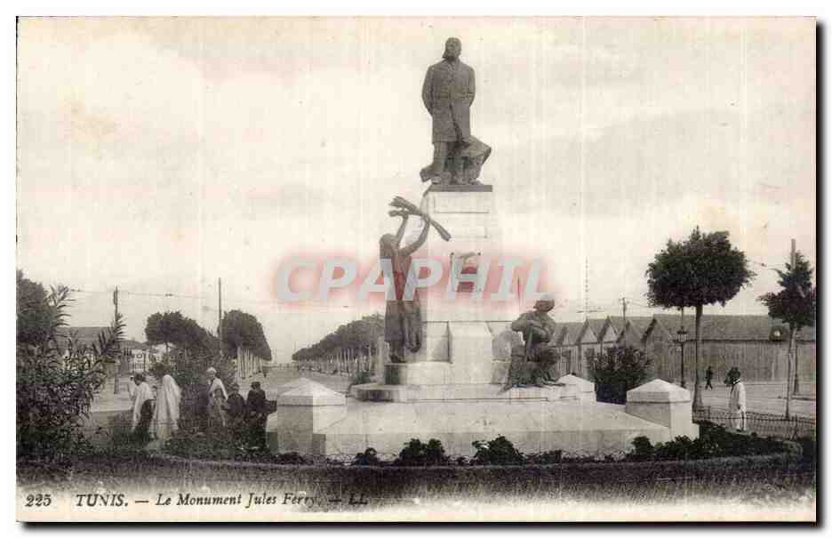 CPA Tunisie Tunis Le monument Jules Ferry