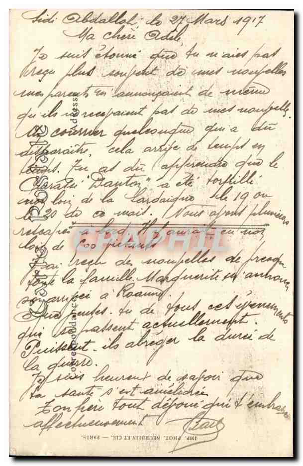 CPA Tunisie Ferryville Arsenal de Sidi Abdallah L etat major — Verso