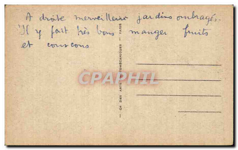 CPA Tunisie Chenini de Gabes Rue a travers le village  — Verso