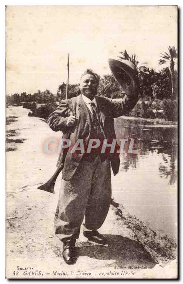 CPA Tunisie Gabes Marius Le celebre populaire Hotellier