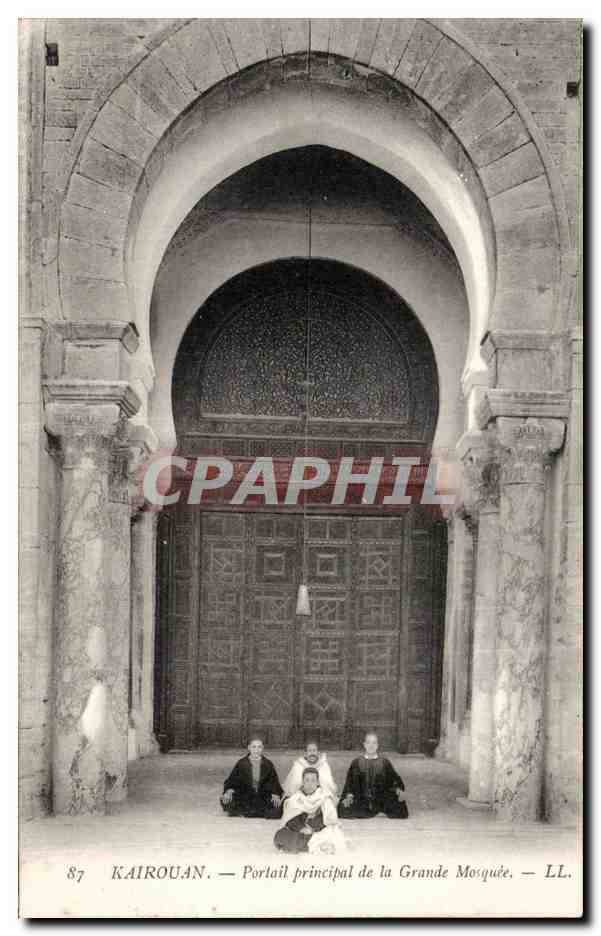 CPA Tunisie Kairouan Portail principal de la grande mosquee