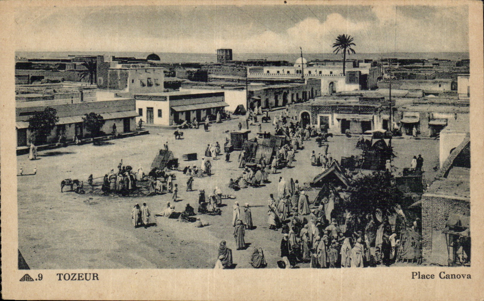 CPA Tunisie Tozeur Place Canova