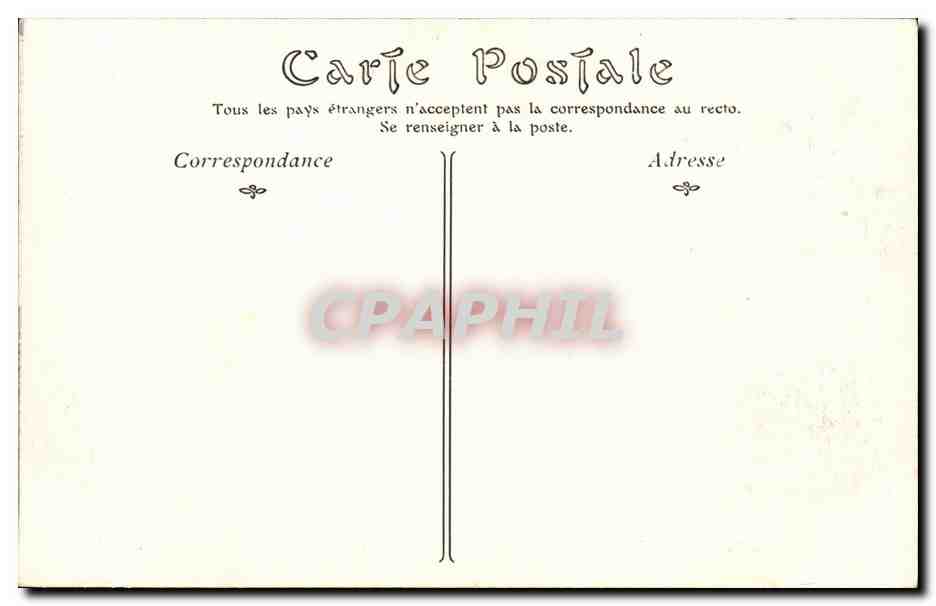 CPA Tunisie Tunis Une rue  — Verso