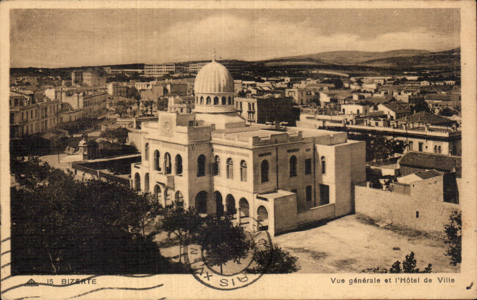 CPA Tunisie Bizerte Vue generale et l hotel de ville