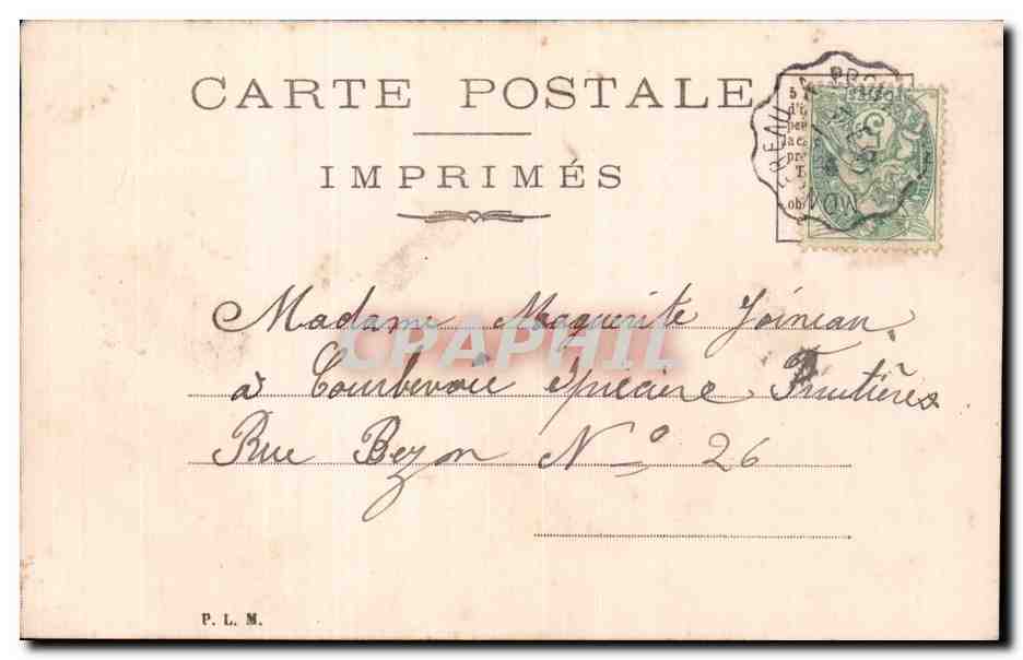 CPA Fantaisie Fleurs et main en relief — Rückseite