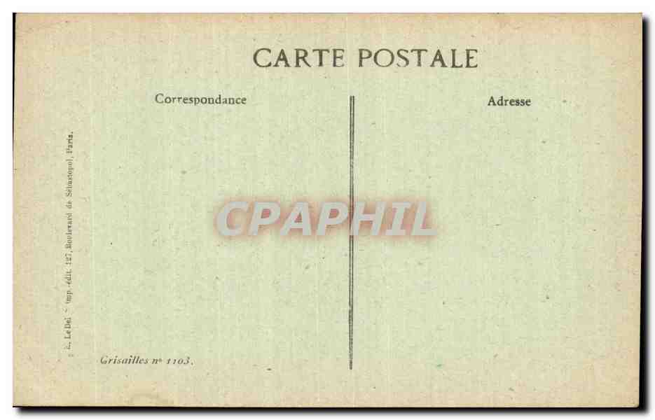 CPA Fantaisie Fleurs Bucherons — Rückseite