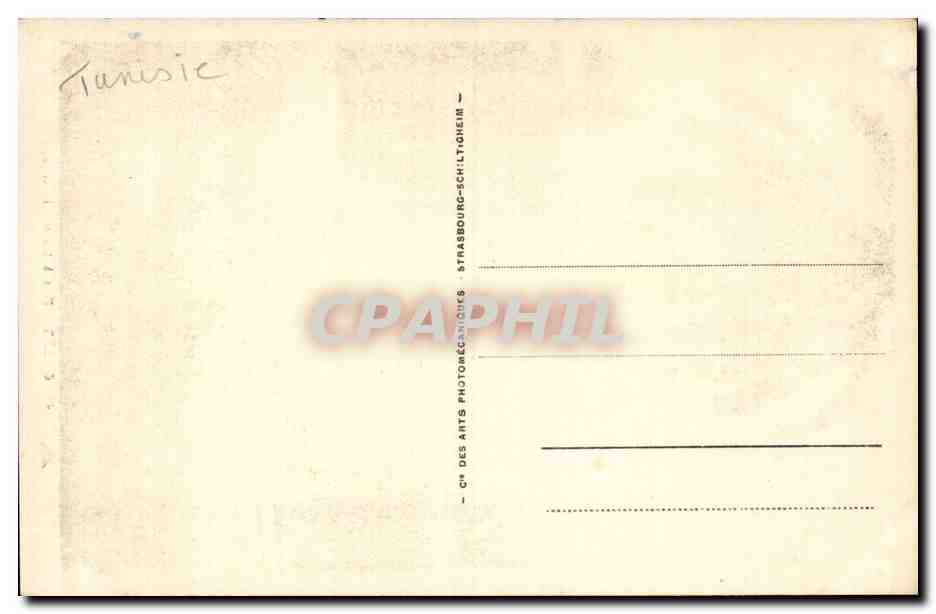 CPA Tunisie Gabes Rue a travers le village — Verso