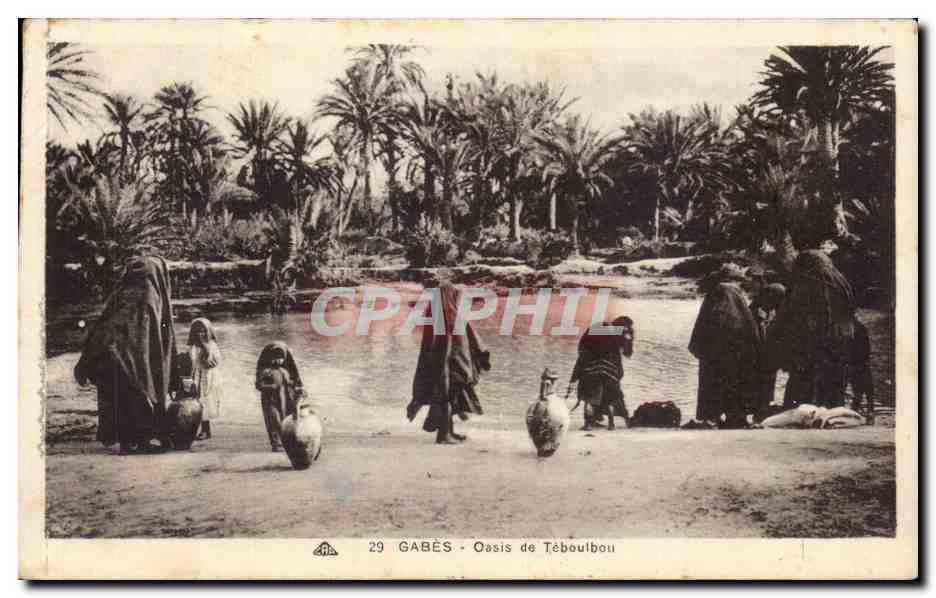 CPA Tunisie Gabes Oasis de Teboulbou