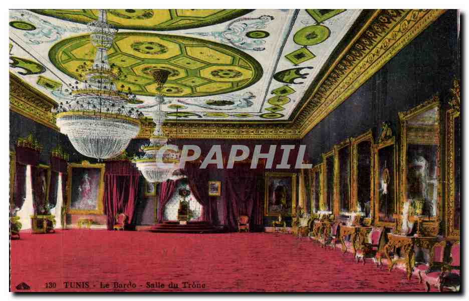 CPA Tunisie Le Bardo Salle du trone 