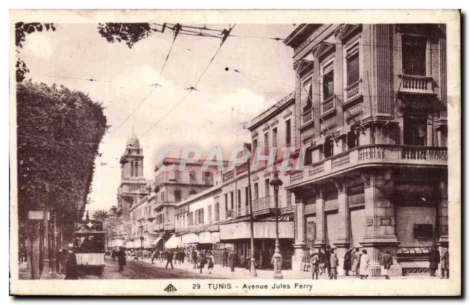 CPA Tunisie Tunis Avenue Jules Ferry