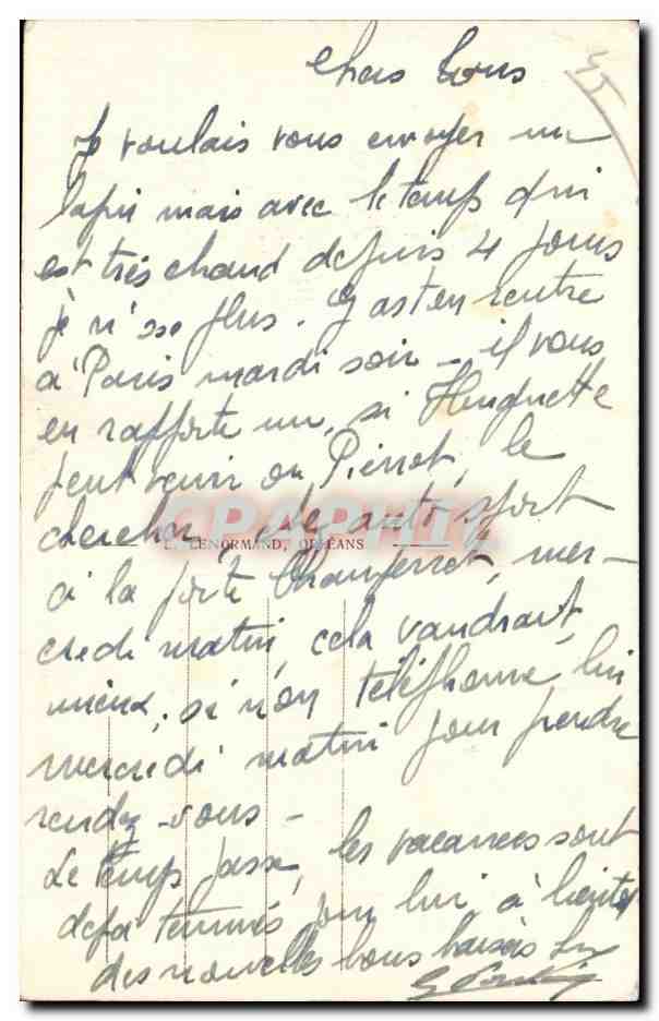 CPA Chatillon sur Loire Les bords de la Loire La plage  — Rückseite