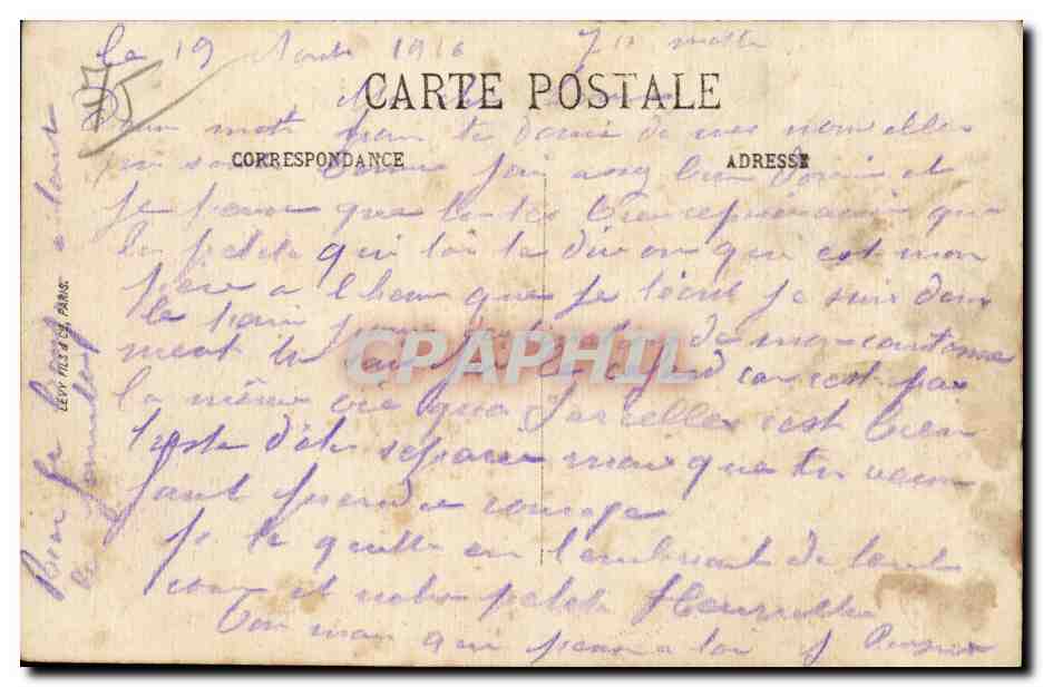 CPA Paris Boulevard La gare du Nord — Verso