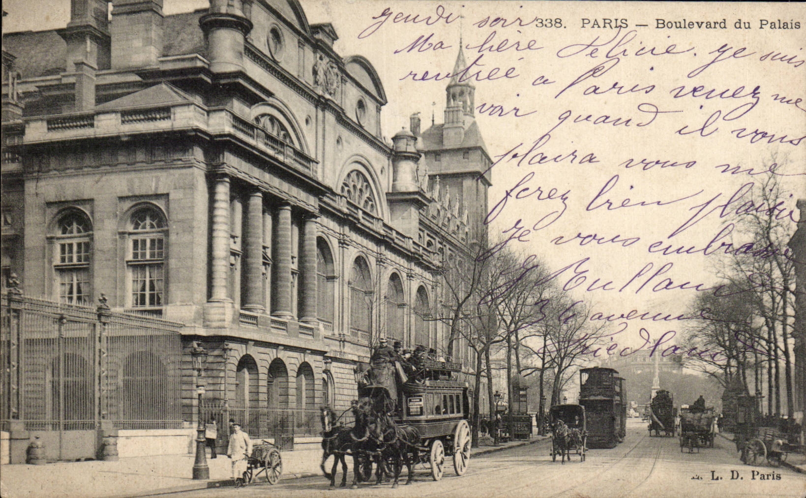 CPA Paris Boulevard du Palais 