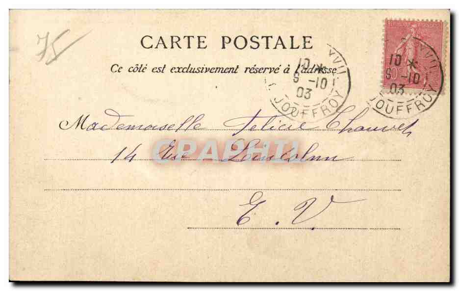 CPA Paris Boulevard du Palais  — Rückseite