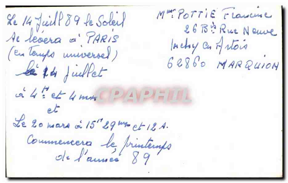 Fleurs Pensee - Pansy - CPA  — Verso