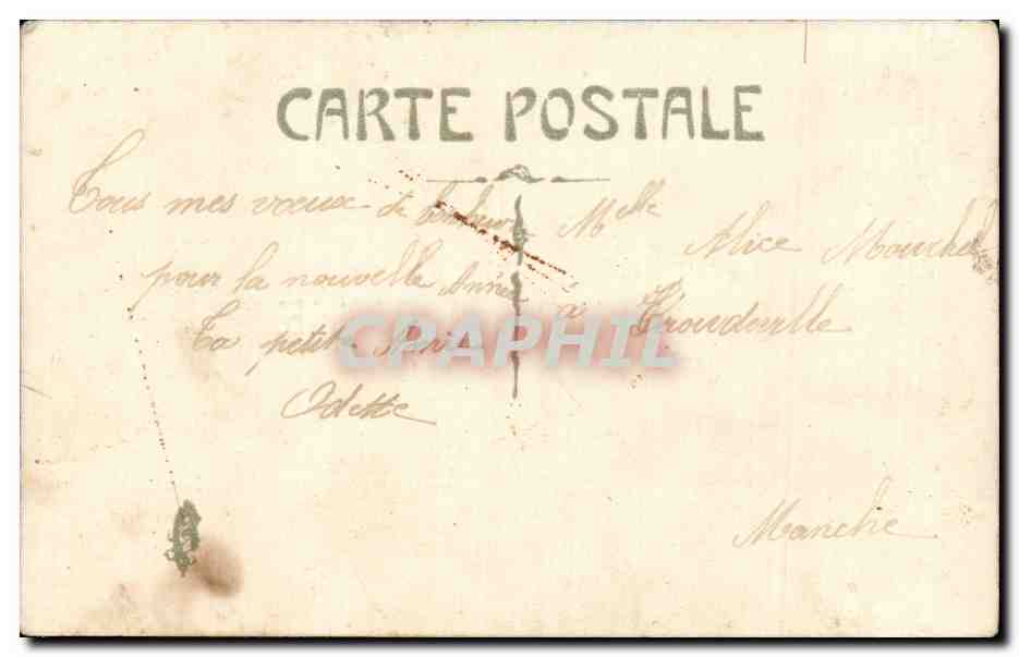 Fleurs Pensee - Pansy - Bonne Annee - CPA  — Back