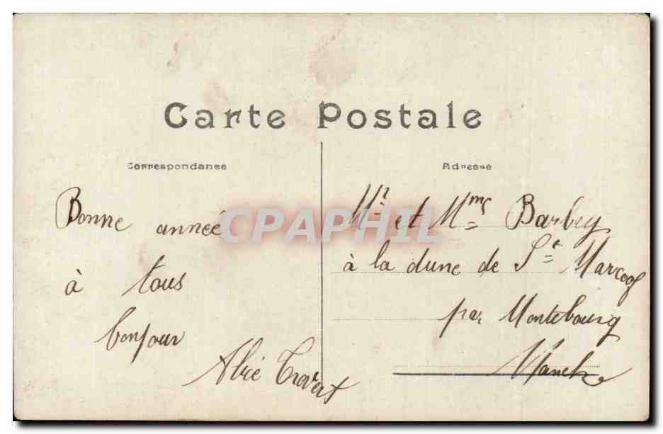 Fleurs Pensee - Pansy - Je pense a vous - femme - CPA  — Verso
