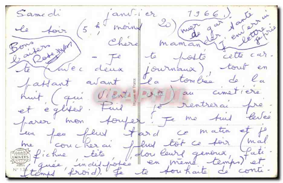 Fleurs Pensee - Pansy - cheval - horse - CPA  — Verso