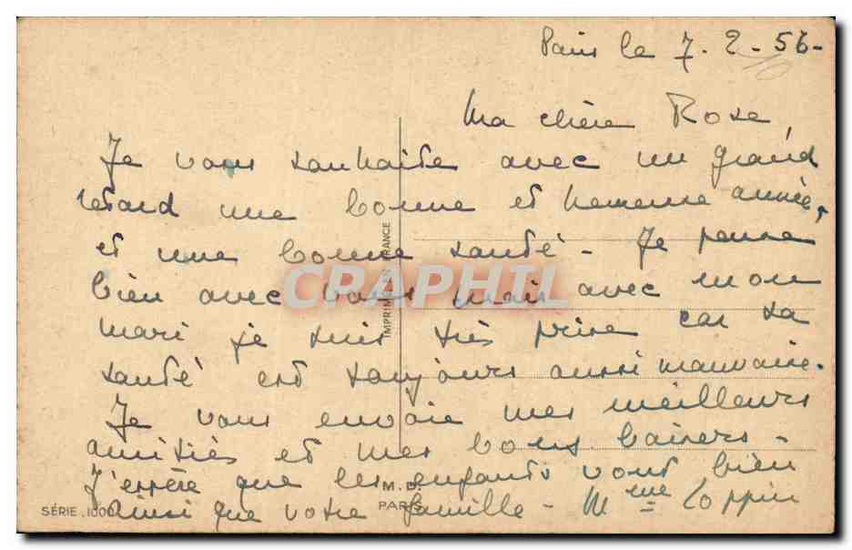 Fleurs Pensee - Pansy - Bonne Annee - CPA  — Verso
