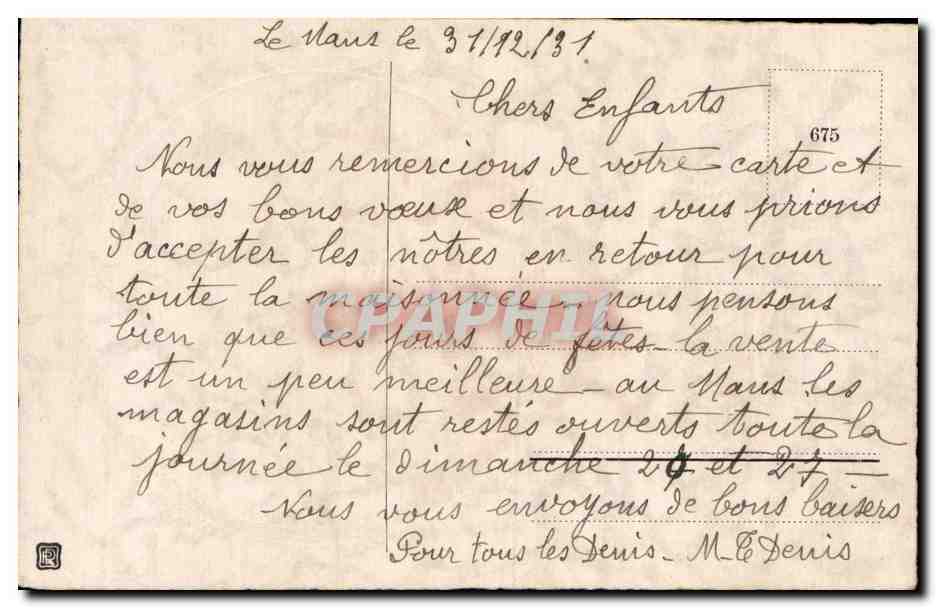 Fleurs Pensee - Pansy - Bonne Annee - CPA  — Rückseite