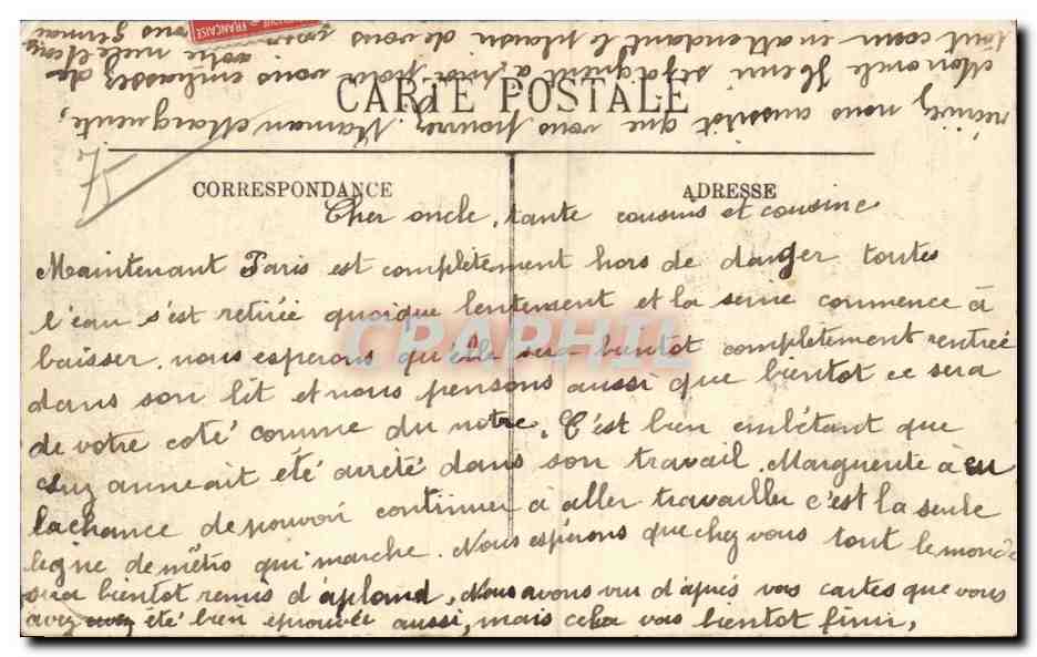 Inondations de Paris (Janvier 1910) — Le Pont Alexandre III — LL — Reverso