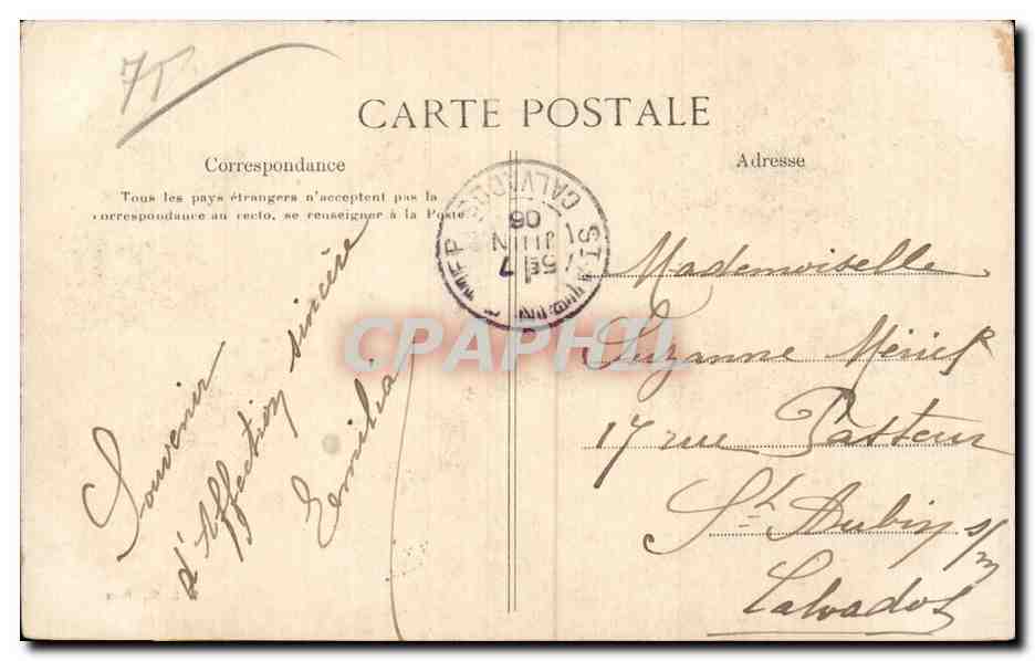 Paris - 1 - Souvenir - Oiseau - birds - CPA  — Rückseite