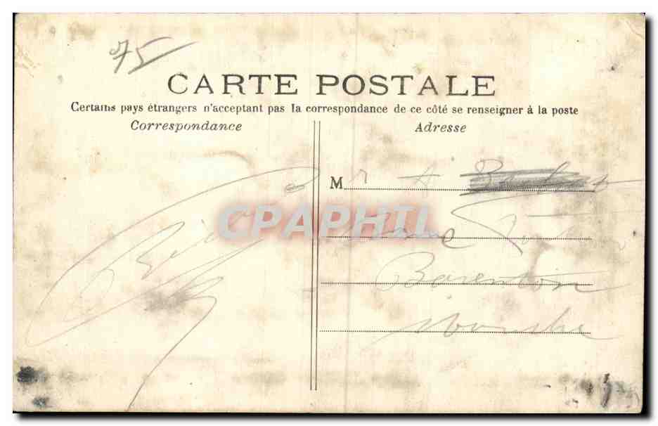Paris - Souvenir - CPA  — Rückseite