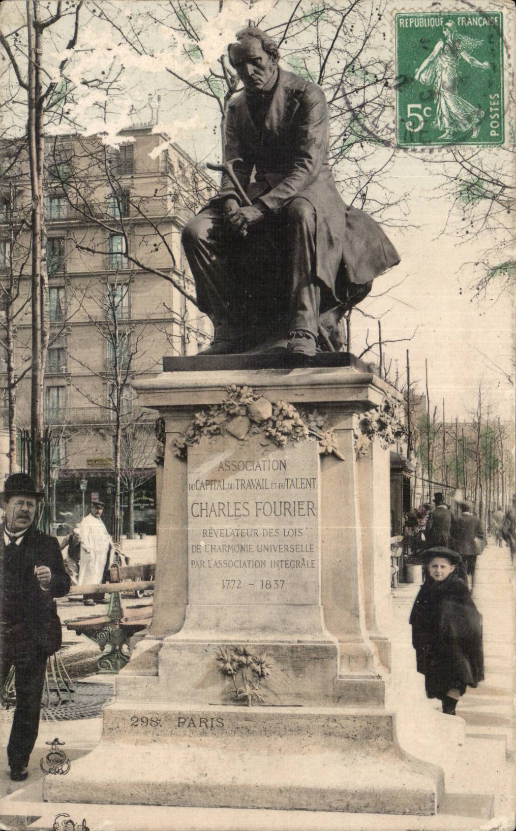 Paris - 1 - Statue de Charles Fourier - CPA 