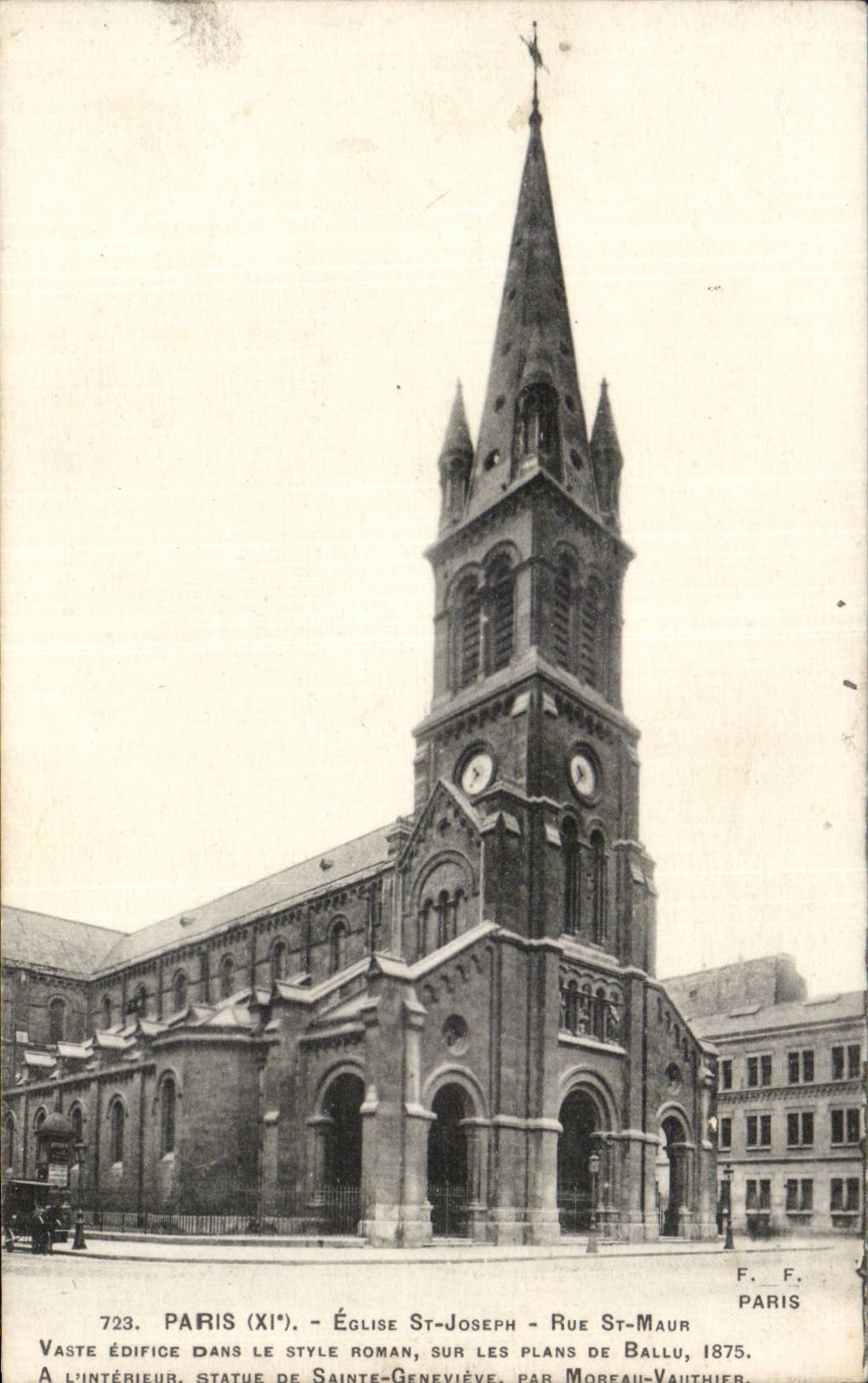 Paris - 11 - Eglise Saint Joseph - Rue Maur - CPA 