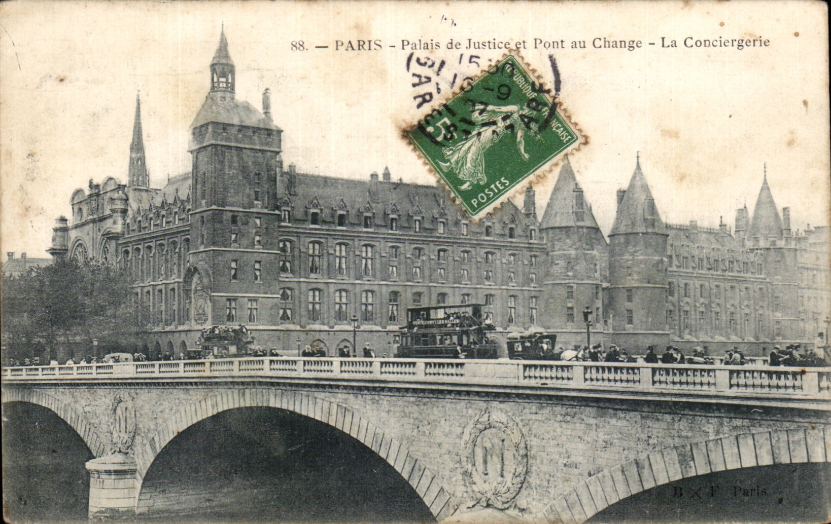Paris - 1 - Palais de Justice - Pont au Change - La Conciergerie - CPA 