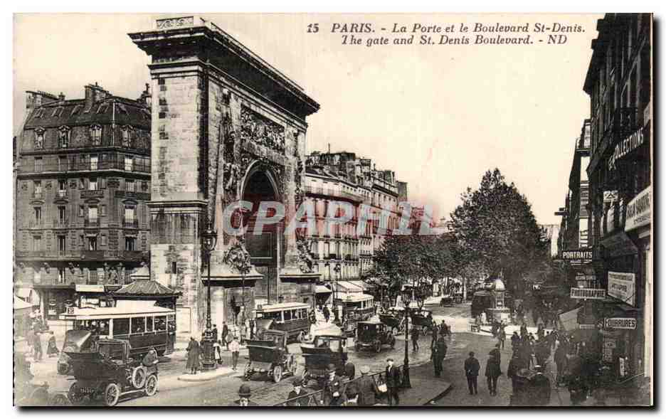 Paris - 10 - La Porte et le Boulevard St Denis - CPA 
