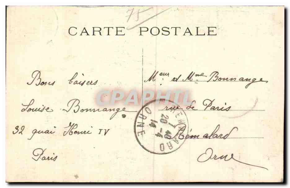 Paris - 18 - Moulin de la Galette - CPA  — Verso