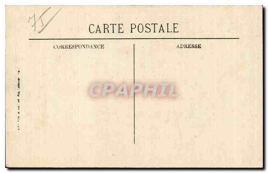 Paris - 16 - Bois de Boulogne - CPA  — Rückseite