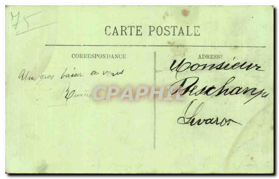 Inondations de Paris (Janvier 1910) — Notre-Dame — LL. — N° 53 — Reverso