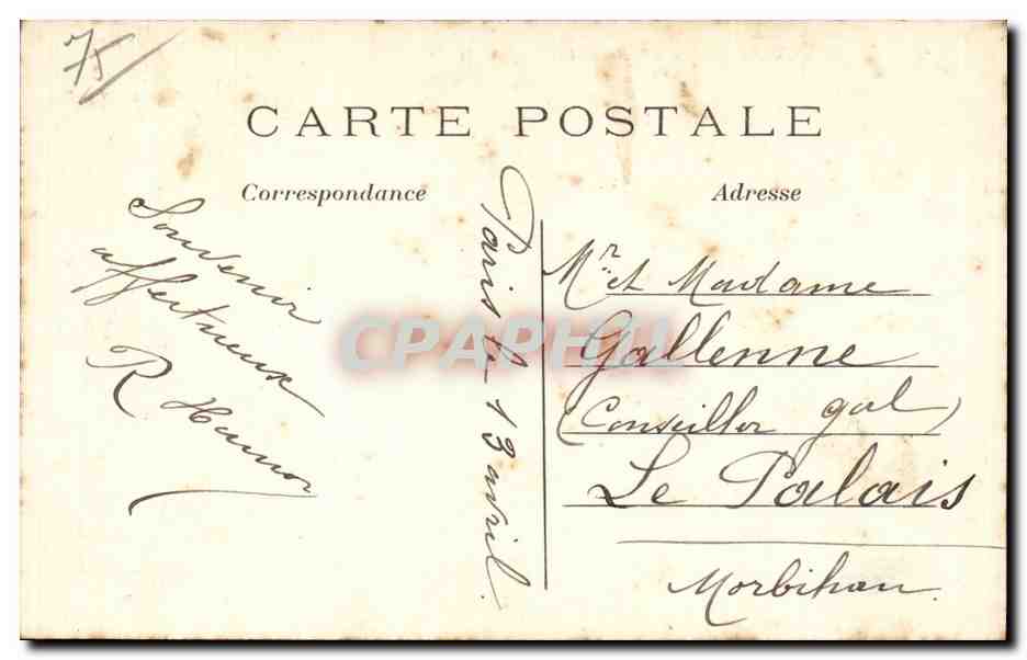 Paris - 14 - L Avenue du Maine - CPA  — Rückseite