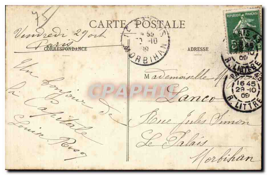 Paris - 7 - Palais d Orsay - Nouvelle Gare d Orleans - CPA  — Rückseite