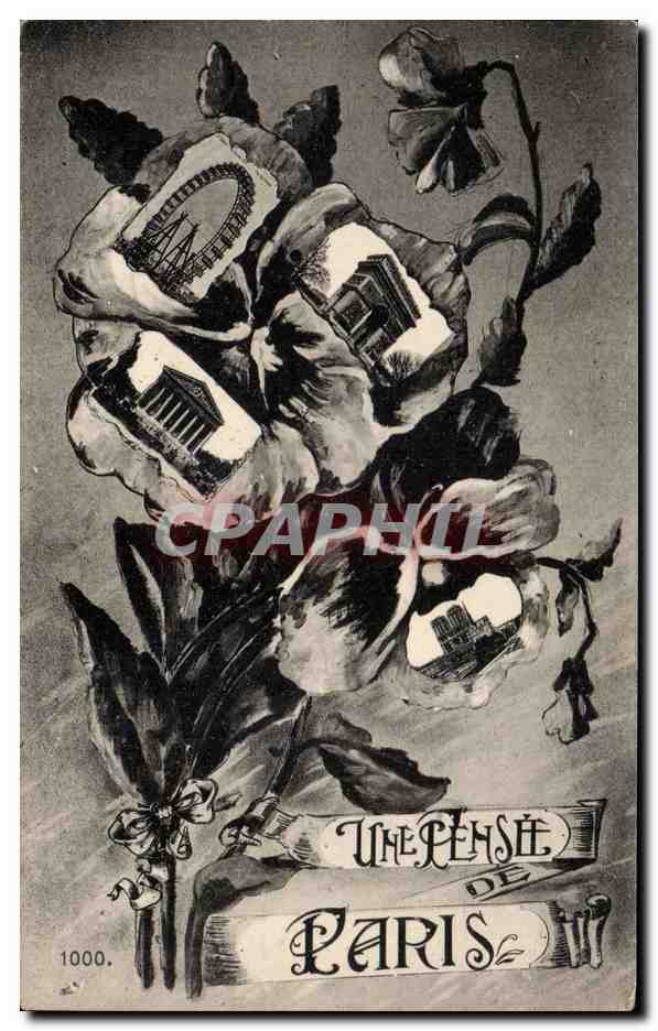 Paris - Souvenir - Une Pensee de Paris - CPA 