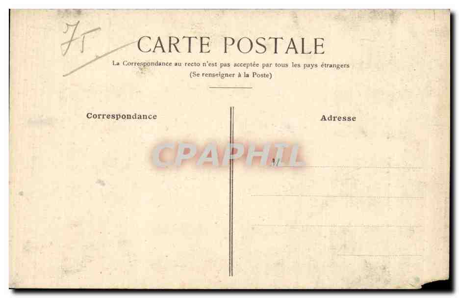 Paris - Souvenir - CPA  — Rückseite