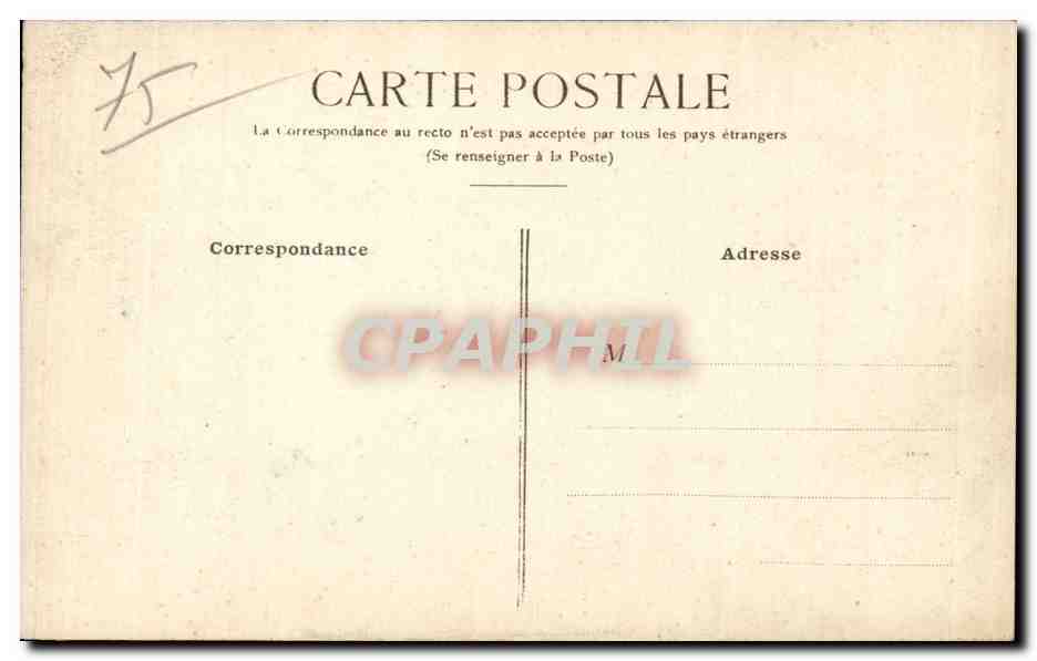 Paris - Souvenir - CPA  — Rückseite