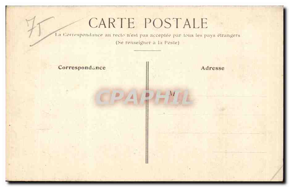 Paris - Souvenir - CPA  — Rückseite
