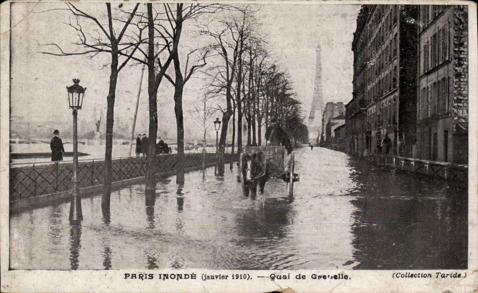 Paris - 15 - Inonde - Inondations Janvier 1910 - Quai de Grenelle - CPA 