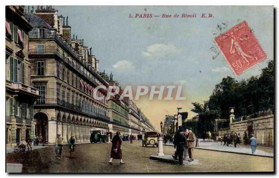 Paris - 1 - Rue de Rivoli Velo - CPA 