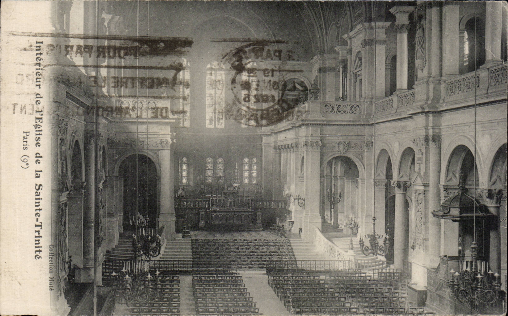 Paris - 9 - Interieur de l Eglise Sainte Trinite - CPA 