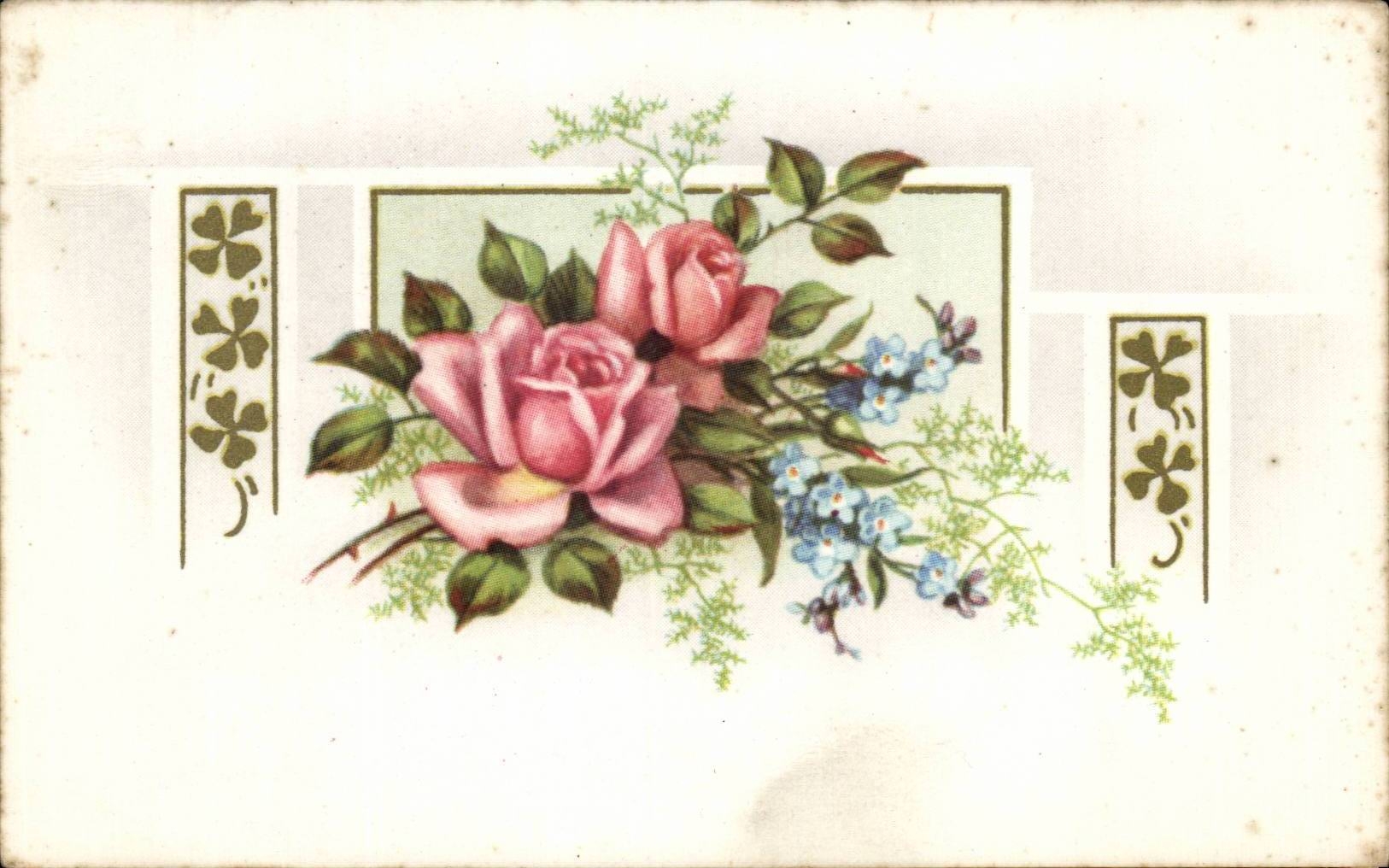 Fleurs Rose - CPA 