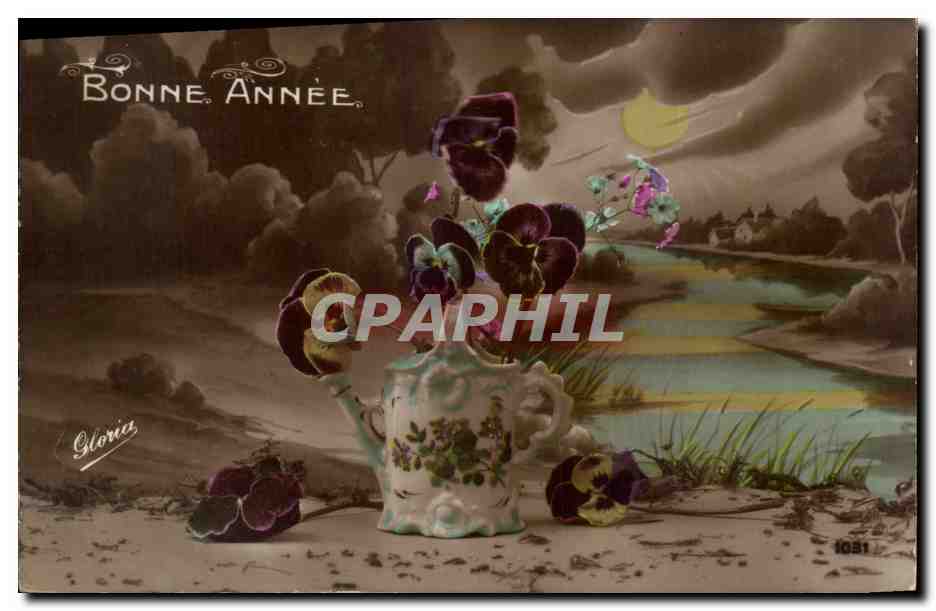 Fleurs Pensee - Pansy - Bonne Annee - CPA 