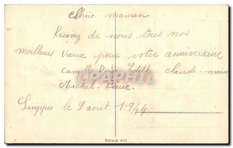 Fleurs Pensee - Pansy - Heureux Anniversaire - CPA  — Rückseite