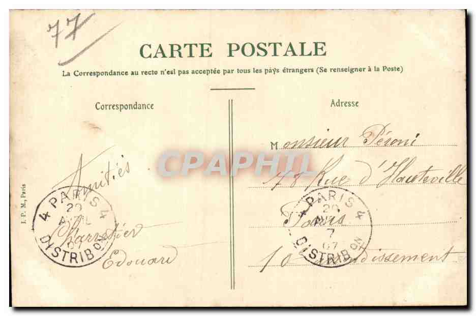 CPA Moret sur Loing Vue d ensemble — Rückseite